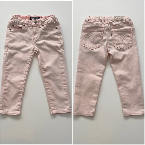 6pc Bundle Girls 4T Pink Tops Denim Leggings Dress Sandals Levi’s Calvin Klein - Picture 5 of 14
